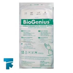 دستکش لاتکس جراحی استریل پودری BioGenius سایز 7.5